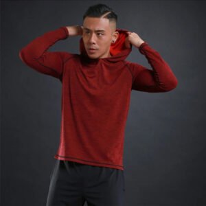 Helixoria Sport Bodybuilding Sweatshirt Running Jacket Men Hoodies Gym Training Fitness Compression Jersey Long Sleeved T-Shirts Fast Dry